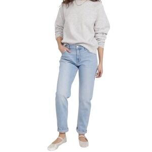 Old Navy Mid-Rise Wow Boyfriend Jeans Relaxed Fit Roll-Up Cuff Denim Women's 10